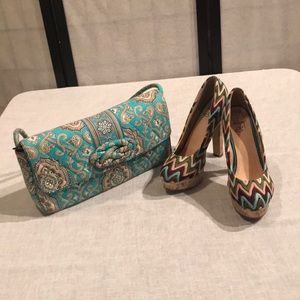 Diba girl multi color cork platform heels